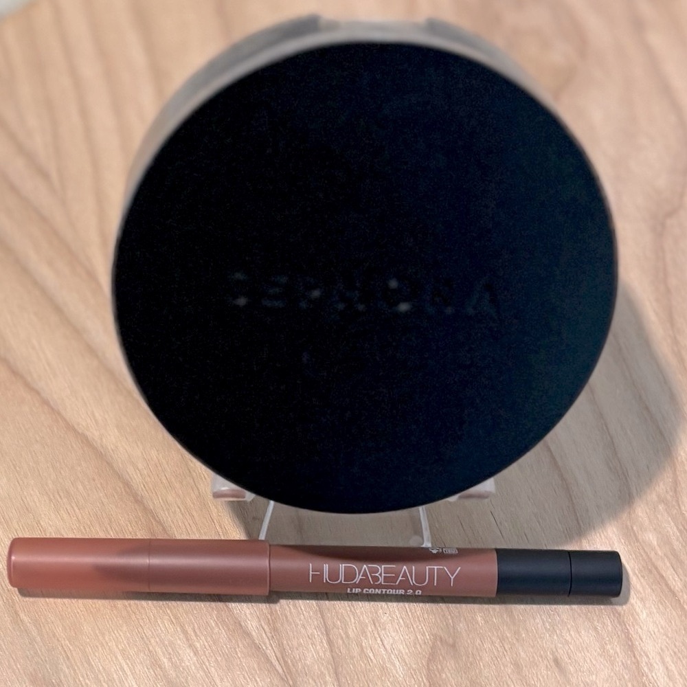 HUDA BEAUTY Brown Lip Liner with Sephora Black Compact BUNDLE! NEW!! - Picture 7 of 7